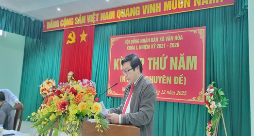 HĐND xã Vân Hòa tổ chức thành công Kỳ họp Chuyên đề lần thứ Năm, khóa I, nhiệm kỳ 2021 - 2026